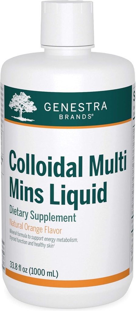 Genestra merker kolloidale multi miner flytende - kolloidale mineraler - naturlige orange flavor - 33 serveringer