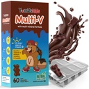 YUM-V'S - Kids Multivitamin Chewable sjokoladebjørne - Multivitamin for barn Supplement - 16 vitaminer og mineraler - vitaminer inkludert D, sink, C, B kompleks & mer, 60 Count Pack of 1