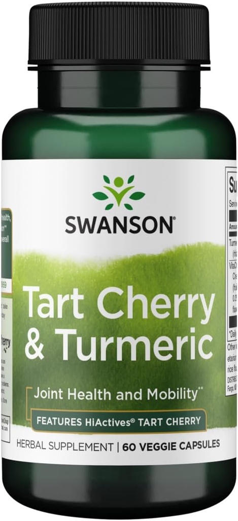 Swanson Hiactivs Tart Cherry & Turmeric 60 Veg Kapsler