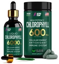 (Bundle) flytende klorofyll faller & klorofyll kapsler - naturlig energi, immunstøtte, intern ferskhet og antioksidant Supplement