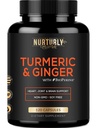 Turmeric Curcumin med BioPerine & Ginger, Black Pepper og 95% Curcuminoids - høy absorpsjon Turmeric Kosttilskudd for Hearth Helse - Ikke-GMO, Glutenfri - 120 Kapsler