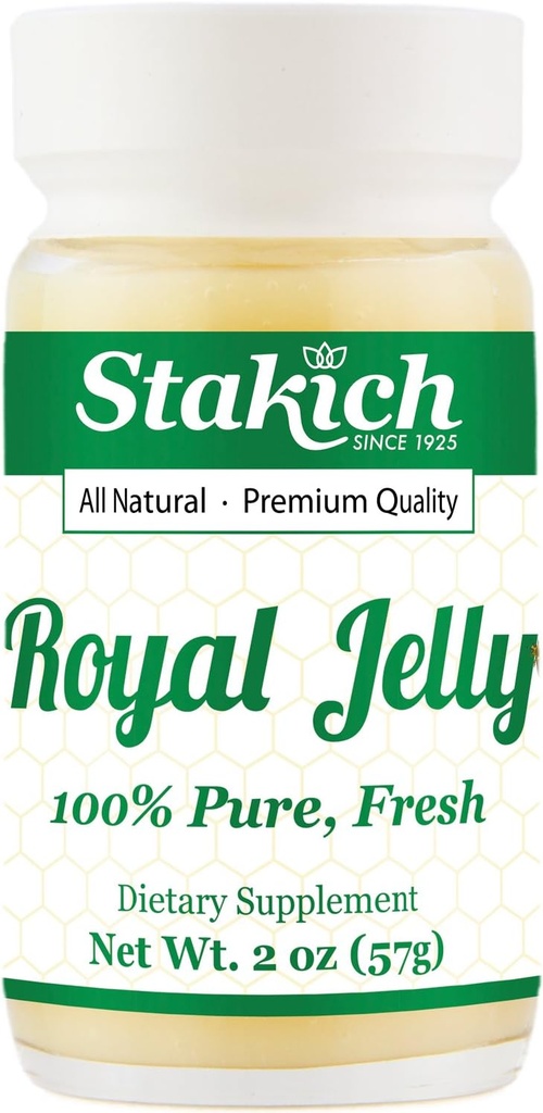 Stakich Fresh Royal Jelly - Rent, Alt naturlig - Ingen additiver/Flavors/Preservatives lagt til - 2 Ounce (57 Grams)