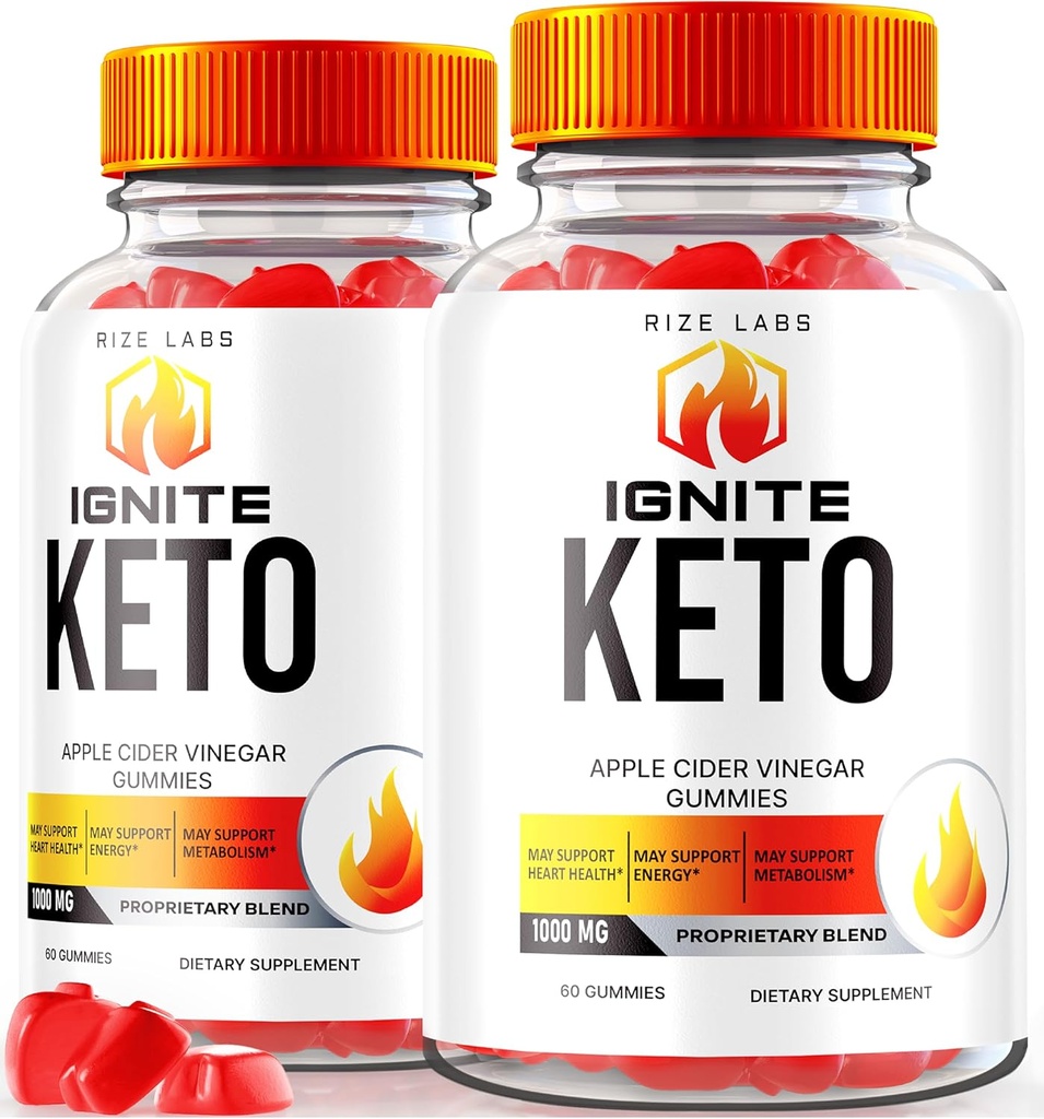 Rise labs (pakke med 2 tenn keto ACV Gummies for avansert vekttap, kosttilskudd (120 gummies)