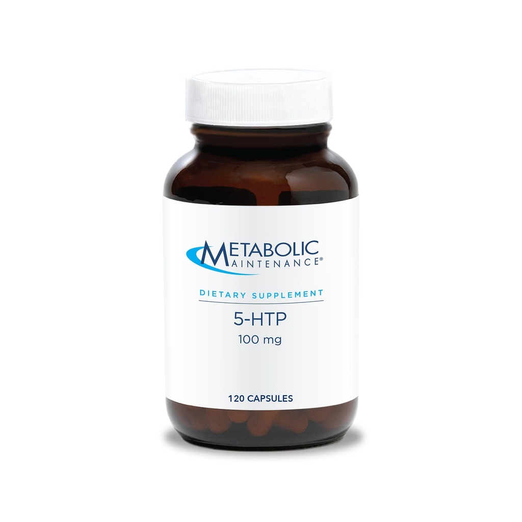 Metabolsk vedlikehold 5-HTP - Leverer 100 mg 5-hydroksytryptophan - støtter serotoninstier, en positiv Outlook og restfuness - 120 serveringer - 120 kapsler