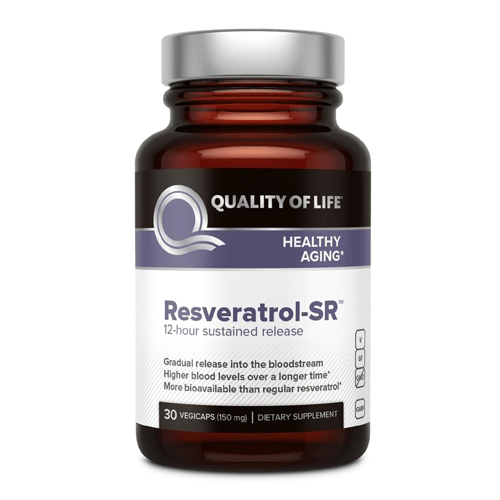 Livskvalitet Resveratrol SR - Kraftig anti Aging all naturlig formel - 30 Vegicaps