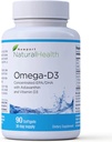 Omega-D3, Konsentrert EPA & DHA, Astaxanthin & Vitamin D3 | Superior DHA & EPA forhold for hjerte, hjerne, felles og immun helse, utgitt fra bærekraftig Calamarin (Squid Oil)