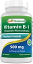 Beste Naturals Vitamin B1 som Thiamin Mononitrat 500 mg 120 tabletter (120 greve (Pack of 1))