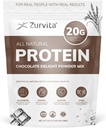 Zurvita - Sjokolade Delight Proteinpulver - 20g Protein, Probiotika, 24+ Vitaminer og Mineraler - Ingen kunstige søtningsstoffer - 26oz (20 Serveringer)
