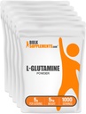 BulkSupplements.com L-Glutamine pulver - Glutamin Supplement, for Recovery & Gut Helse - Unflavored & Glutenfri, 5g (5000mg) per servering, 1kg (Pack of 5) (11 lbs)