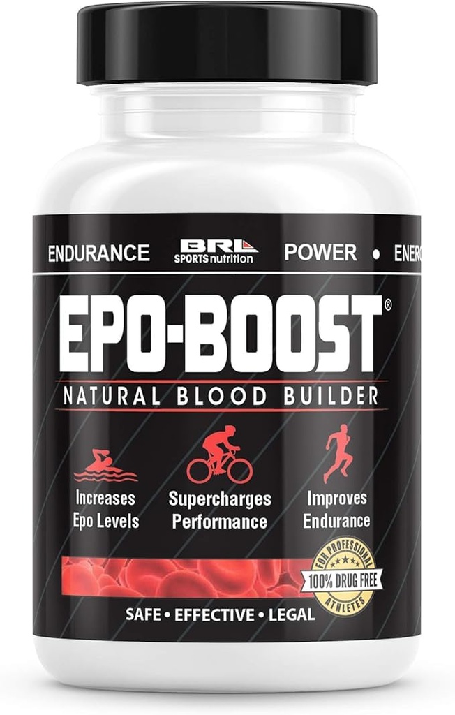 Naturlig blodbygger jerntilskudd. RBC-støtte laget i USA med Echinacea & Dandelion Root hjelper VO2 Max, Energi, Endurance (1-Pack)