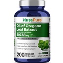 NusaPure Oregano olje ekstrakt 20000mg | 200 Veggie pulver kapsler | naturlig forekommende Carvacrol ikke-GMO og ekstrahere 65:1
