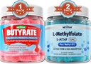 Butyrat med probiotiske + prebiotiske + postbiotiske, L-metylfolat 15 mg gummies