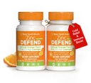 Grunnleggende merker – Zink Orange Defend - 100 Lozenges - Naturlig Orange Flavor Zink - Lozenges - Immune Boost, Cold Relief, Non-GMO, Zink Acetate & Vitamin C - 2-Pack