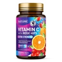 Bygget av Natur Chewable Vitamin C med rose HIPS - 1000mg immunstøtte Supplement - Ikke-GMO, Glutenfri, Vegan - Kraftig antioksidant for energi & kollagen Boost - Orange Flavor - 60 tabletter