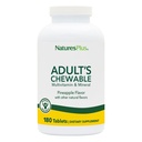 NaturesPlus voksens Chewable Multivitamin - 180 Vegetariske tabletter - Pineapple Flavor - Naturlig hele mat Supplement for generell helse, energi - Glutenfri - 180 Services