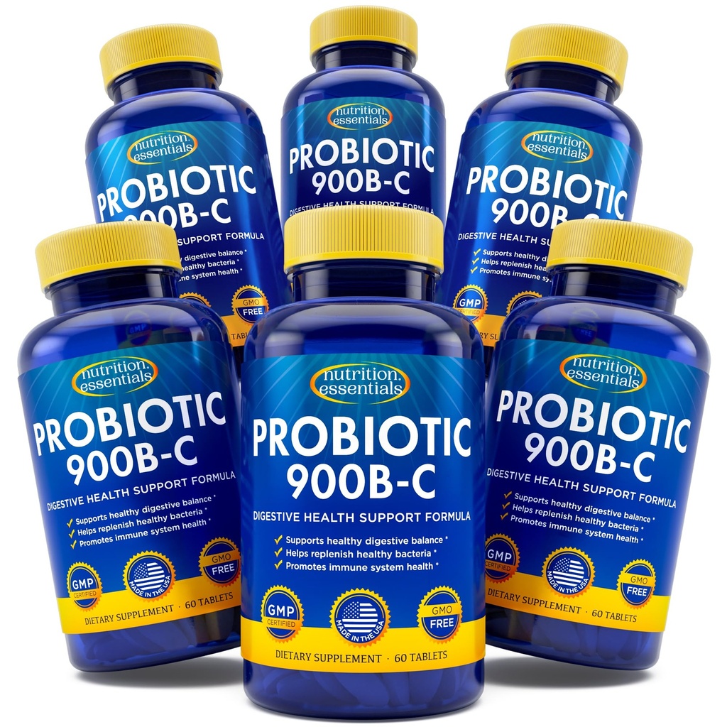 Ernæring Essentials GMP Certified Probiotic Dietary Supplement 6 flasker 360 kapsler
