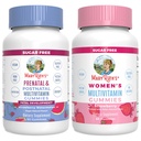 MaryRuth Organics Prenatal Postnatal Multivitamin Gummies (Strawberry) & Kvinners | USDA Organisk | Vitaminer for amming, Skjønnhet, & immunitet | Vegan, Ingen Gelatin