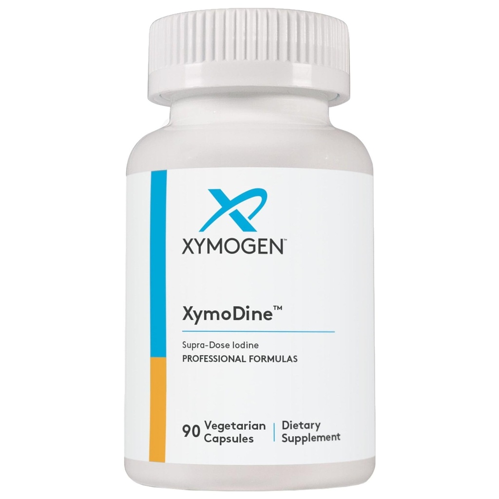 XYMOGEN XymoDine Iodin Supplement - høy potens Iodin 12,5 g for å støtte sunn syntese av tyroidhormoner (90 vegetariske kapsler)