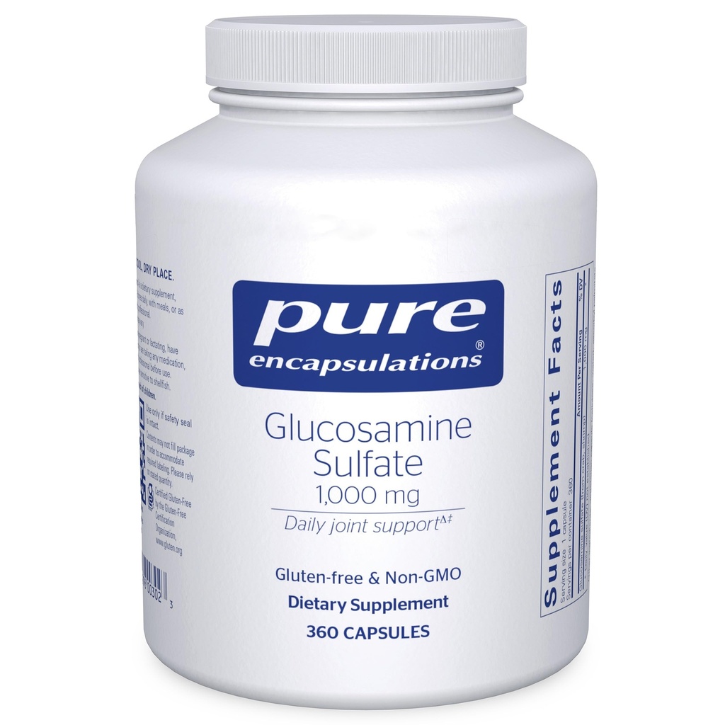 Rene innkapslinger Glukosaminsulfat 1000 mg | Supplement for felles støtte og mobilitet, Cartilage Helse og Connective Vessue* 360 Kapsler