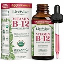 Væske B12 vitamin sublingual – all-naturlig flytende vitamin vegansk B12 dråper – ikke-GMO adenosylkobalamin Metylcobalamin B12 Supplement – Øk immunsystemet, metabolisme, energi og fokus!