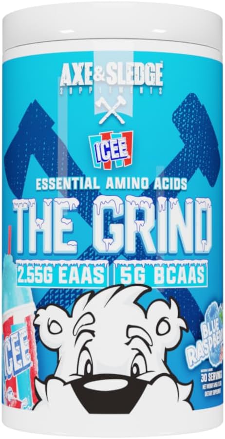 Grind essensielle aminosyrer, grened kjede aminosyrer, 30 serveringer (ICEE blå bringebær)