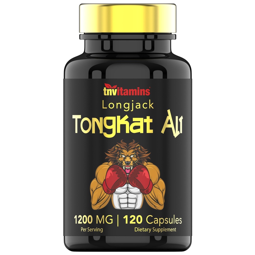 Tongkat Ali for menn: 1200 mg x 120 kapsler | Også kjent som Longjack Root | 100% All-Naturlig & Ultra Potent Tongkat Ali Supplement | Energi, Makt, Styrke, Atletisk ytelse, & Sports ernæring