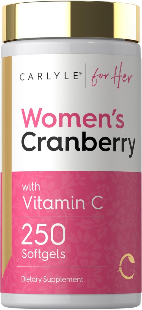 Carlyle Cranberry piller for kvinner | 250 Softgels | Konsentrert ekstrakt Supplement med vitamin C og E | Ikke-GMO, Glutenfri | for henne