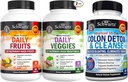 Daglige frukter og grønnsaker Supplement for kvinner og menn (1 måneds levering) Plus 15 dagers rensing for Colon og Gut helse
