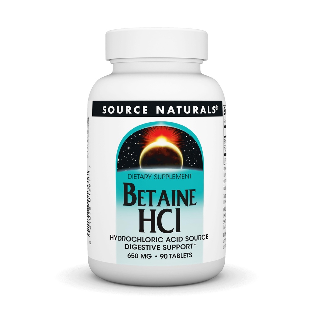 Kilde Naturals Betaine HCL 650mg, Inc. 90 Tabs