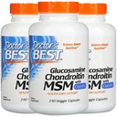 Doktorens beste, (3 Pack Glucosamine Chondroitin MSM med OptiMSM, 240 Veggie Caps