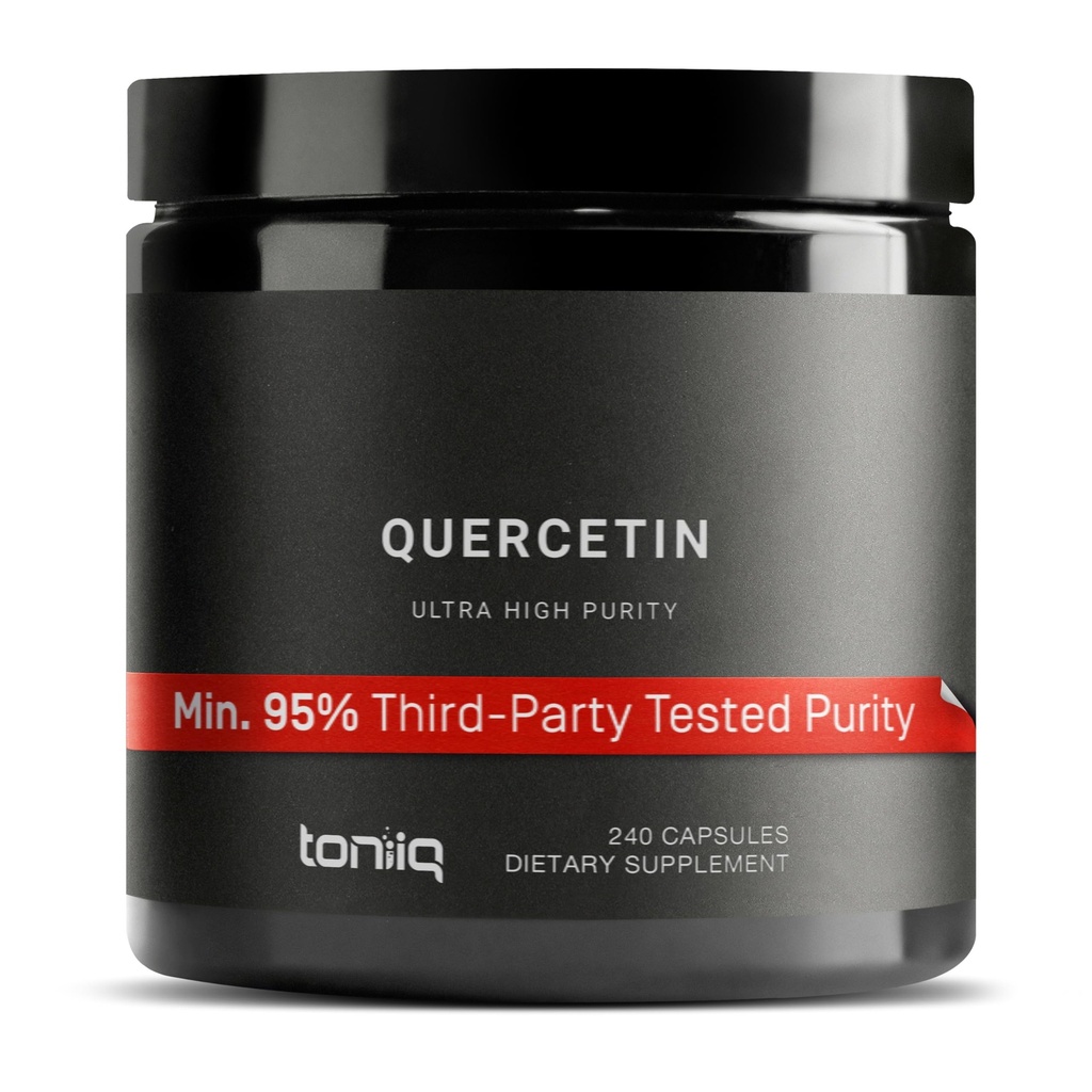 Toniiq Ultra høy renhet Quercetin kapsler - 95%+ Meget renset og biotilgjengelig - 1000 mg Per servering - 240 kapsler Quercetin Supplement