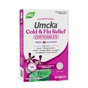 Naturens måte Cold+Flu Relief, Umcka, Shortens Varighet og reduserer severity, multi-Symptom Relief, Homøopatisk, Phenylephrine Free, Ikke-Drowsy, Berry Flavored, 20 Chewable Tabletter (Packing May Vary)