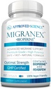 Godkjent vitenskap Migranex - Migrene og hodepine - Magnesium, Feverfew- 60 Kapsler - Pakke med 1 - Vegan