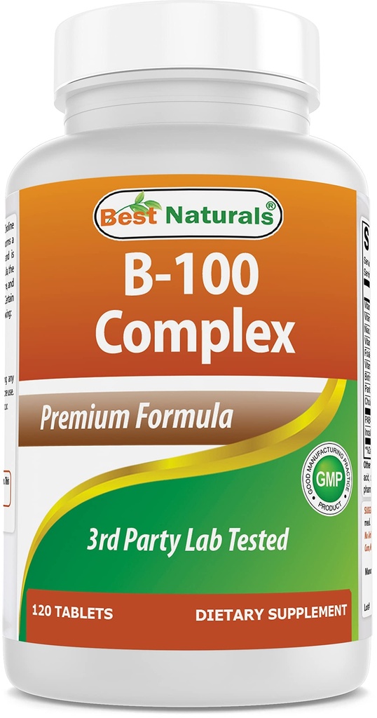 Beste Naturals B-100 Kompleks for voksne, 120 tabletter