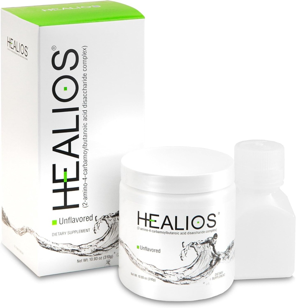 Healios Unflavored oral helse og kosttilskudd, pulverform, naturlig produsert L-Glutamin Trehalose L-Arginin, 10,93 Ounces