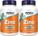 NU Supplements, Zinc (Zinc Gluconate) 50 mg, støtter Enzym funksjoner*, immunstøtte*, 250 tabletter (pakke med 2)