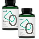 Puori Omega 3 Fish Oil Supplement - Ultra Pure & Burpless Wild Caught Fish Oil med 2000mg Omega 3 fettsyrer, 1250mg EPA & 500mg DHA støtter hjerte, hjerne og øye helse - IFOS sertifisert - 240 Softgels