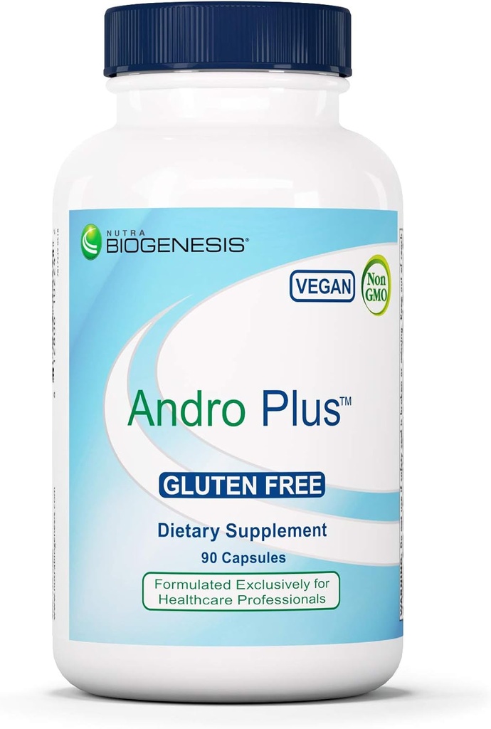 Nutra BioGenesis Andro Plus - Tribulus Terrestris Extract for menn, Maca Root Supplement for menns vitalitet med Muira Puama, helse og velvære støtte - 90 vegetariske kapsler