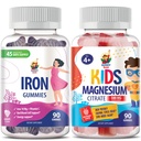 Magnesium Gummies for barn 500 mg og jern gummier for voksne - jern vitaminer med vitamin C