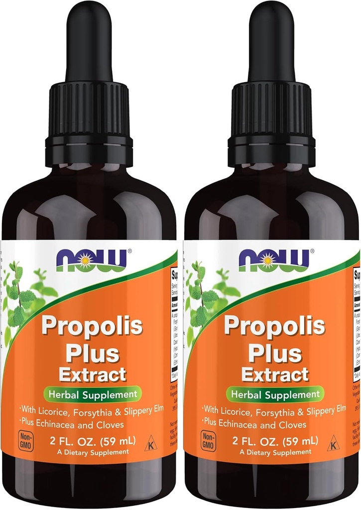 NU Supplements, Propolis Plus Ekstrakt flytende med Dropper, Herbal Supplement, 2-Ounce (Pack of 2)