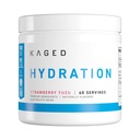 Kaged Hydration Elektrolytter pulver | Strawberry Yuzu |-Charge Sports Drink Blande | Pre, Innlegg, Intra trening | Lav karbohydrat, Vegansk, Glutenfri | Kosttilskudd for menn og kvinner | 60 Serveringer