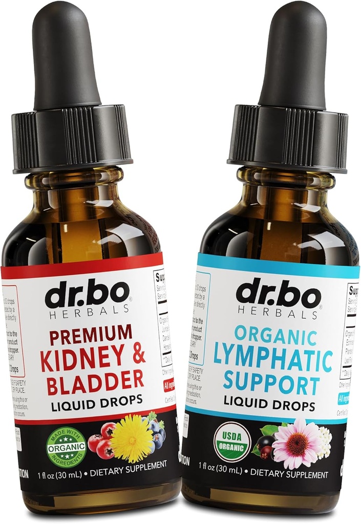 Nyre Bladder & Lymphatic Drainage Supplement Drops - Organic Nyre Bladder Supplements Drops & Lymphatic Support flytende rensing - Renser Detox Urin Tract Lymph System
