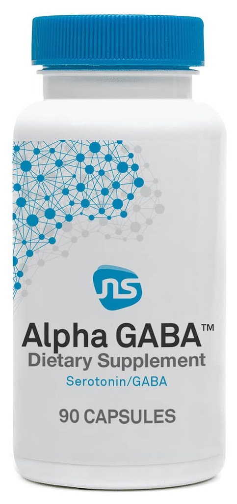 NeuroScience Alpha GABA Supplement - Ikke-Drowsy Calm Aid med vitamin B6, sitron Balm, Sensoril Ashwagandha & L Theanine Supplement - Hjelp Soothe Anxiousness, dag eller natt (90 kapsler)