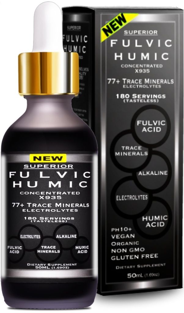 Spor Mineral Drops med Electrolytes - 77 spor Minerals - 180 serveringer- gjenopprette elektrolyter, Forbedre Gut Helse, Leaky Gut Repair - Planted Ionic Trace Minerals fra Fulvic & Humic Acid