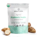 Organisk Inulin med FOS Prebiotic Powder, Oppløselig Fiber for leaky Gut, Bleating, Digestion, Feed Friendly Bakterier (Probiotika), 1 Scoop Daily, 1 lb (90 Serveringer)