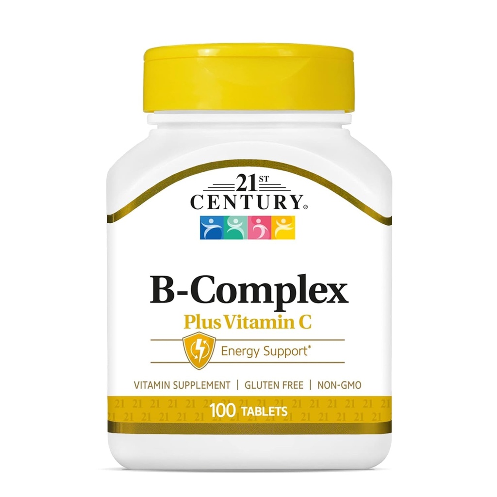 21st Century Healthcare, B Complex Plus Vitamin C, tabletter 100 telling (pakke på 1)