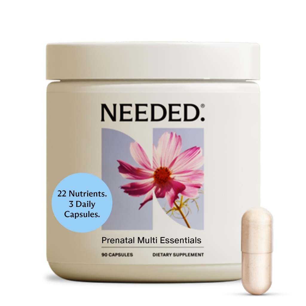 Trenger. Multivitamin for prenatal | Prenatal Multi Essentials Capsule - Graviditet, amming, postpartum | Ekspertformulert og tredjeparts testet, | 30-dagers forsyning