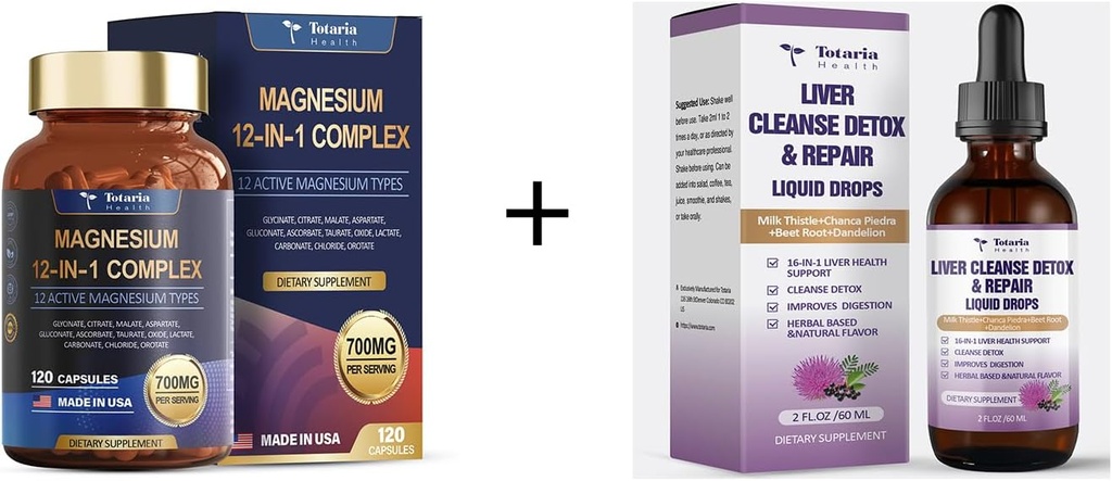 12 i 1 Magnesium Complex+Liver Cleanse Detox & Repair Liquid