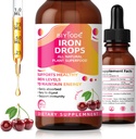 Iron Supplement for kvinner faller: flytende jern Supplement med vitamin C B12 & folicsyre gentle absorpsjon energi støtte ikke-forringende formel vegansk sukker-fri dråper