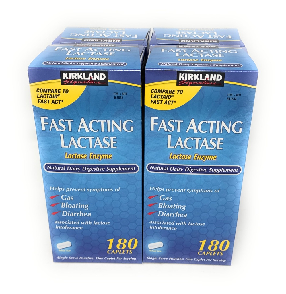 Kirkland signatur raskt fungerende laktase, (4 Pakke) 720 kapler
